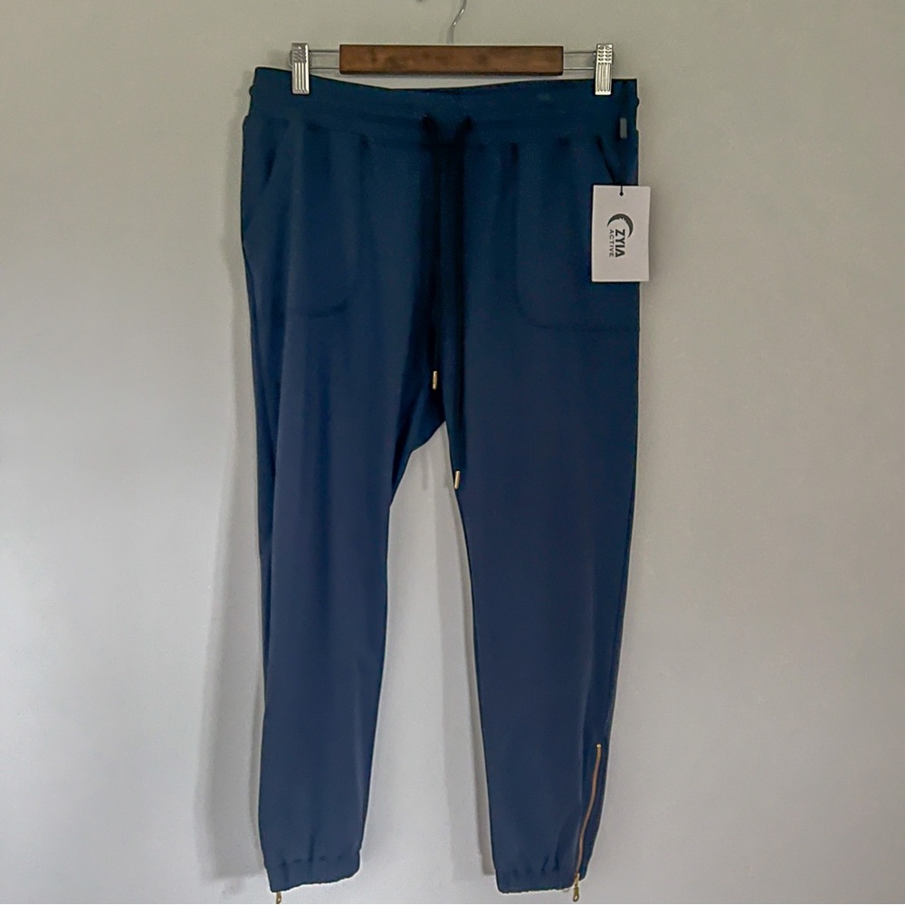 Zyia Navy Peak Zipper Jogger